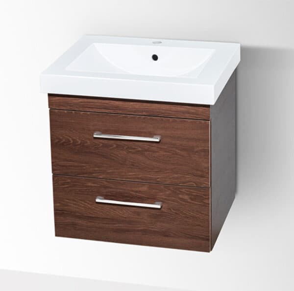 Meuble avec Plan Vasque Spazio 60 cm à deux tiroirs