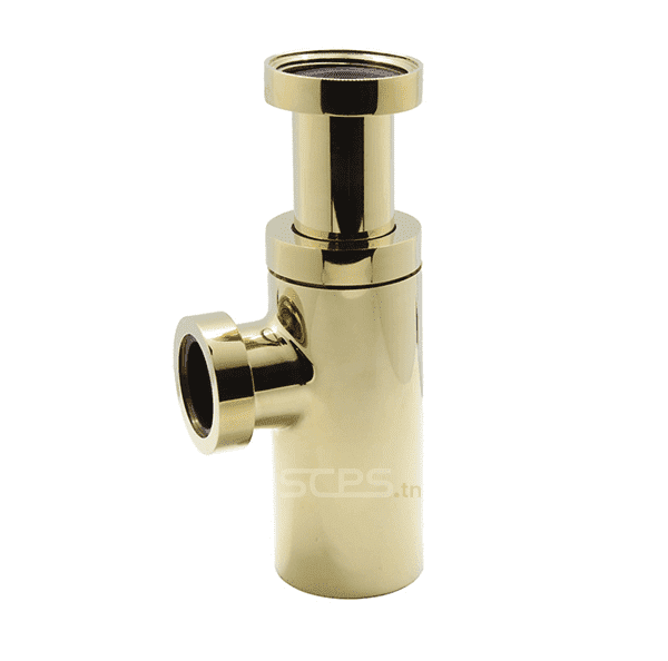 Siphon lavabo rond gold