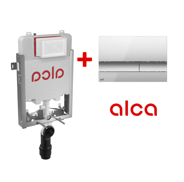 Chasse encastrable + Plaque de commande Chromé – ALCA PLAST